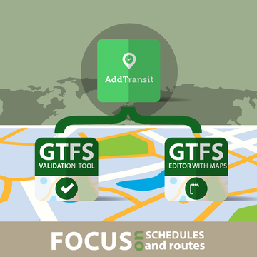 GTFS Validation, GTFS Editor and GTFS Tool. Get schedules on Maps