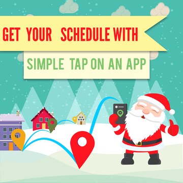 Santa gets his Christmas Schedules Online